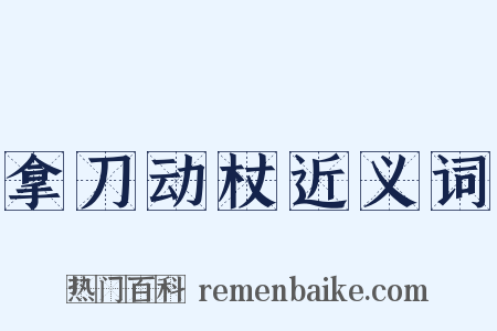拿刀动杖近义词是什么意思的图片